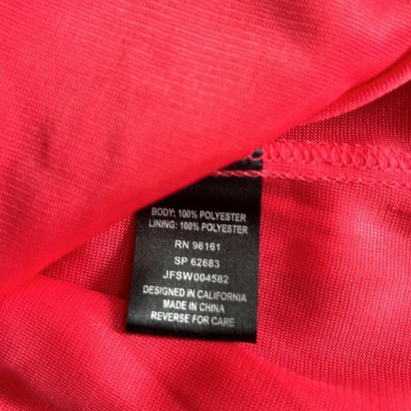 BeBop Red Pullover Elastic Waist Ruffle Collar Summer Dress Size M - Picture 8 of 9